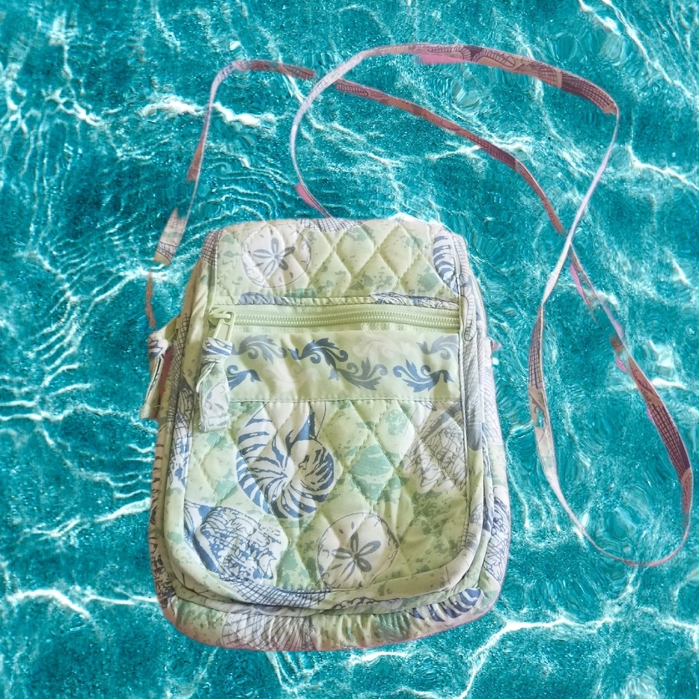 EUC Seashell Blue & Green Crossbody Bag - Picture 1 of 14